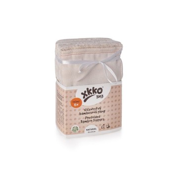 Bamboo prefolded diapers xkko bmb infant natural a8c