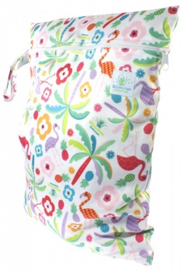 Happy nappy wetbag flamingo