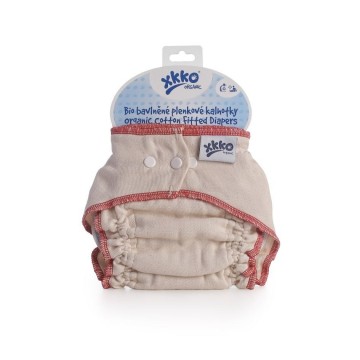 Organic cotton fitted diaper xkko organic natural size m 880