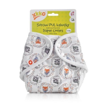 Xkko diaper cover one size fox raccoon 5x1ps wholesale pack 4d0